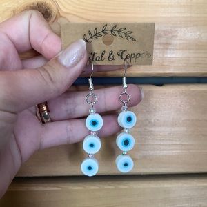 Evil Eye Polymer Clay Earrings (NWT)